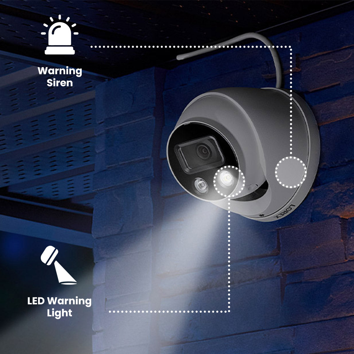 Lorex 8-Channel 2TB Fusion Network Video Recorder with 4K Ultra HD Smart Deterrence Dome Cameras