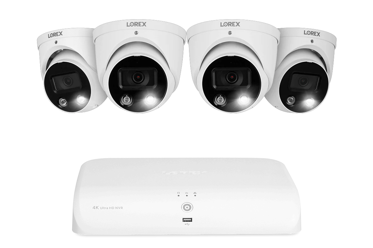 Lorex 8-Channel 2TB Fusion Network Video Recorder with 4K Ultra HD Smart Deterrence Dome Cameras