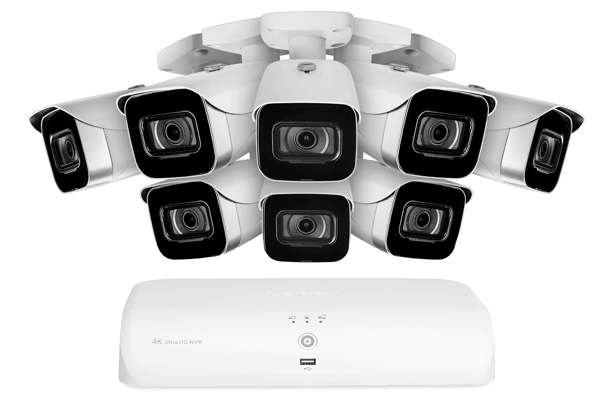 Lorex Fusion 4K 8-Channel 2TB NVR Wired System with IP Security Bullet Cameras