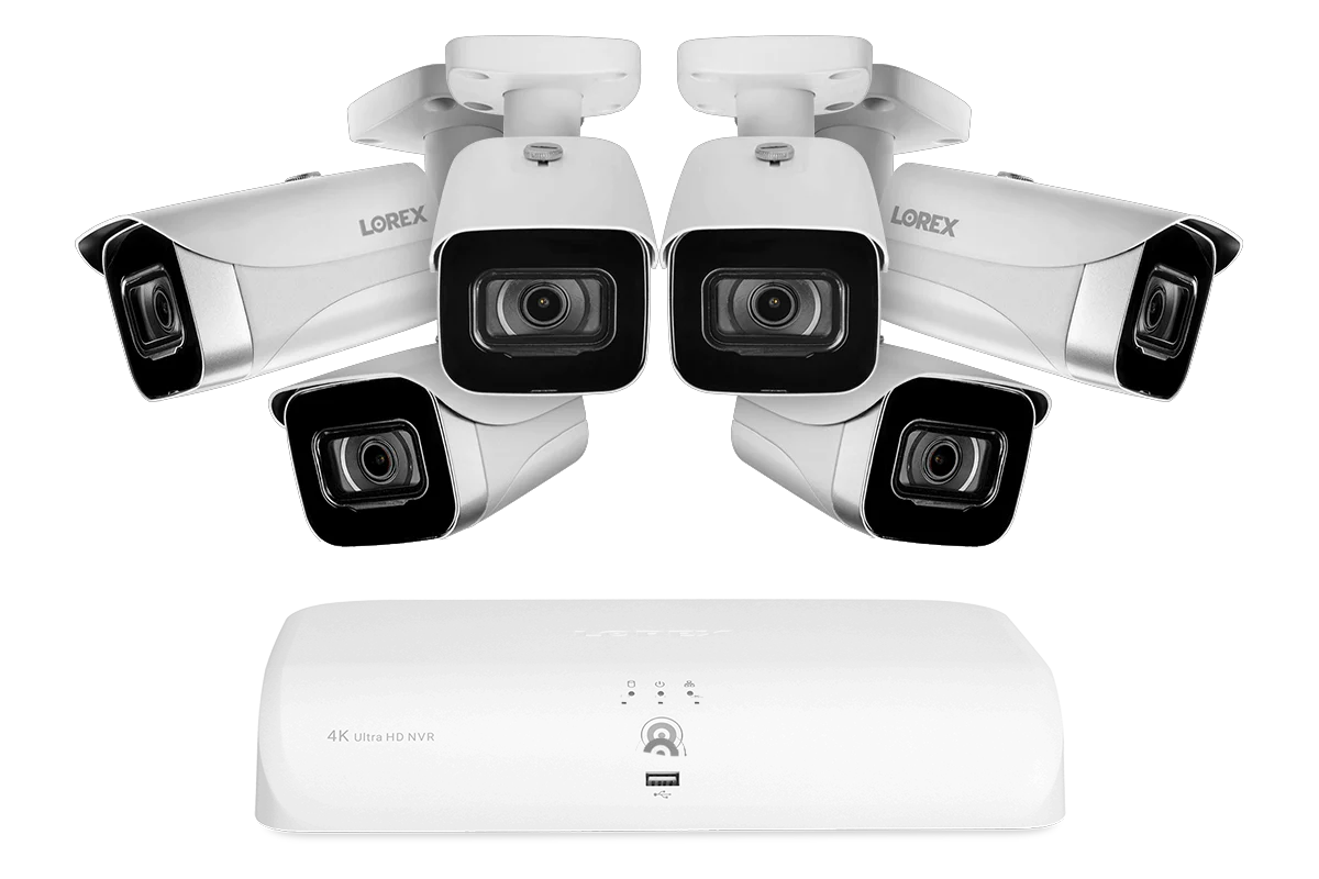 Lorex Fusion 4K 8-Channel 2TB NVR Wired System with IP Security Bullet Cameras