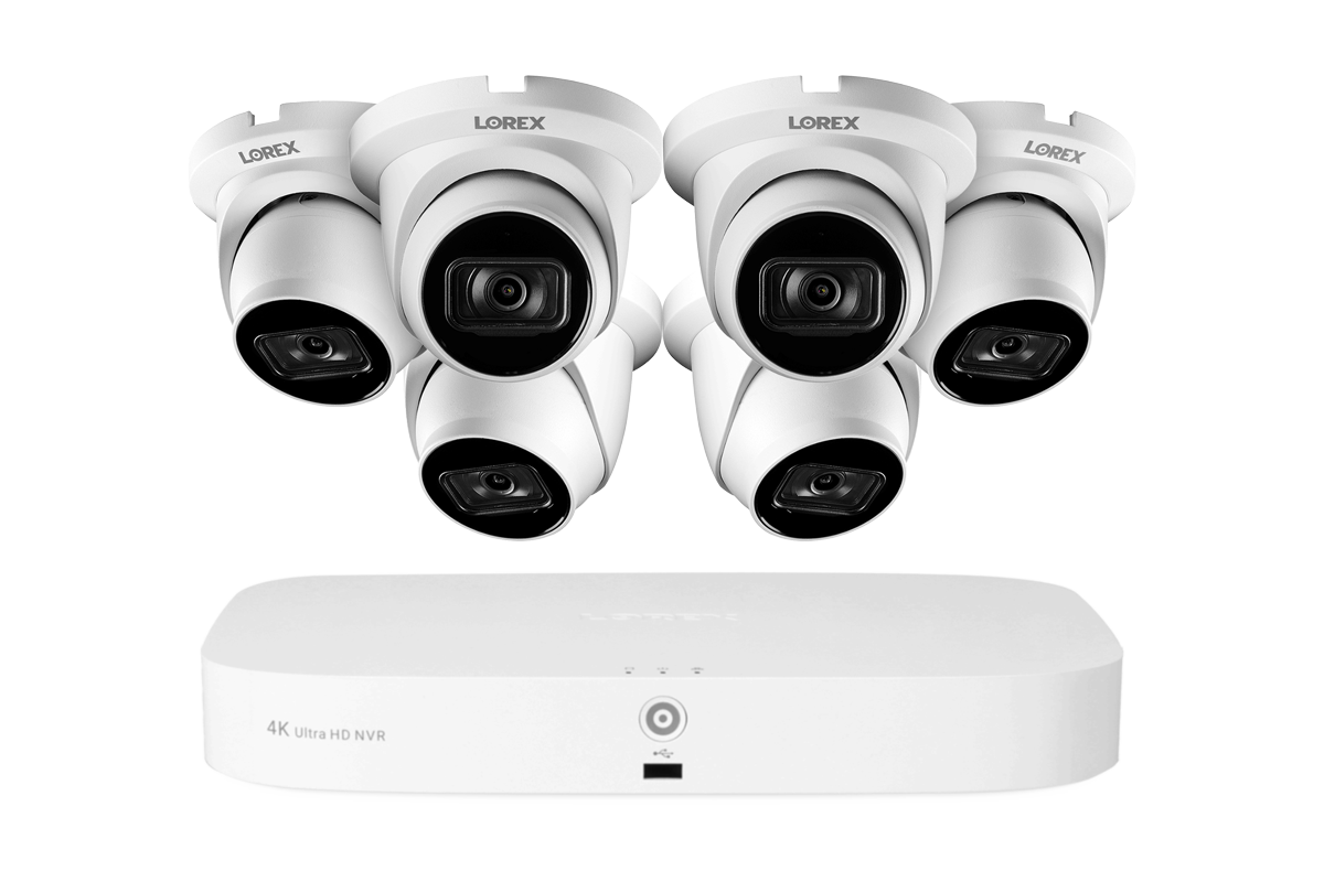 Lorex Fusion Series 4K 16 Camera Capable (8 Wired + 8 Fusion Wi-Fi) 2TB Wired NVR System with A14 IP Dome Cameras