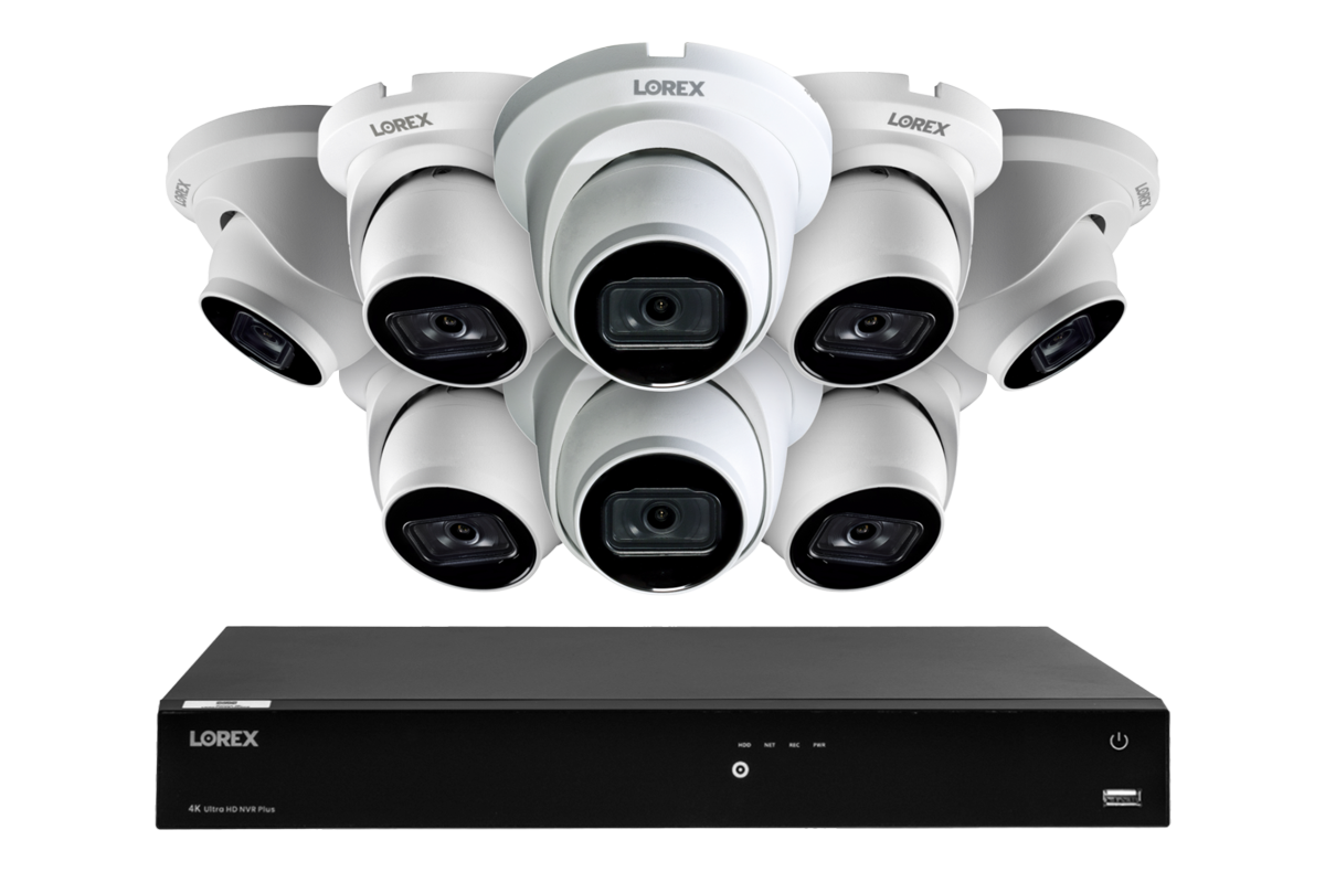 Lorex Fusion Series 4K 16 Camera Capable 3TB Wired NVR System with A14 IP Dome Cameras