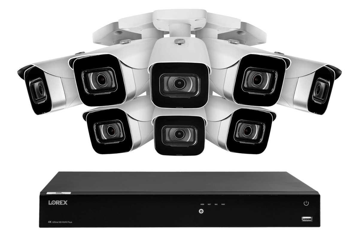 Lorex Fusion 4K 16-Channel 3TB NVR CCTV Wired System with IP Security Bullet Cameras