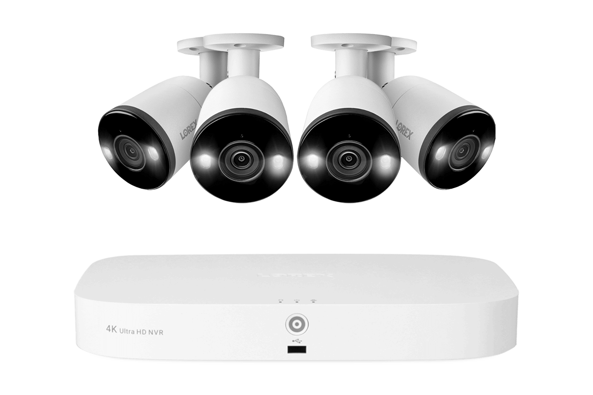 Lorex 8-Channel 2TB Fusion Network Video Recorder with 4K Ultra HD Smart Deterrence Bullet Cameras