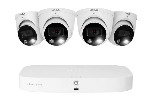 Lorex 8-Channel 2TB Fusion Network Video Recorder with 4K Ultra HD Smart Deterrence Dome Cameras