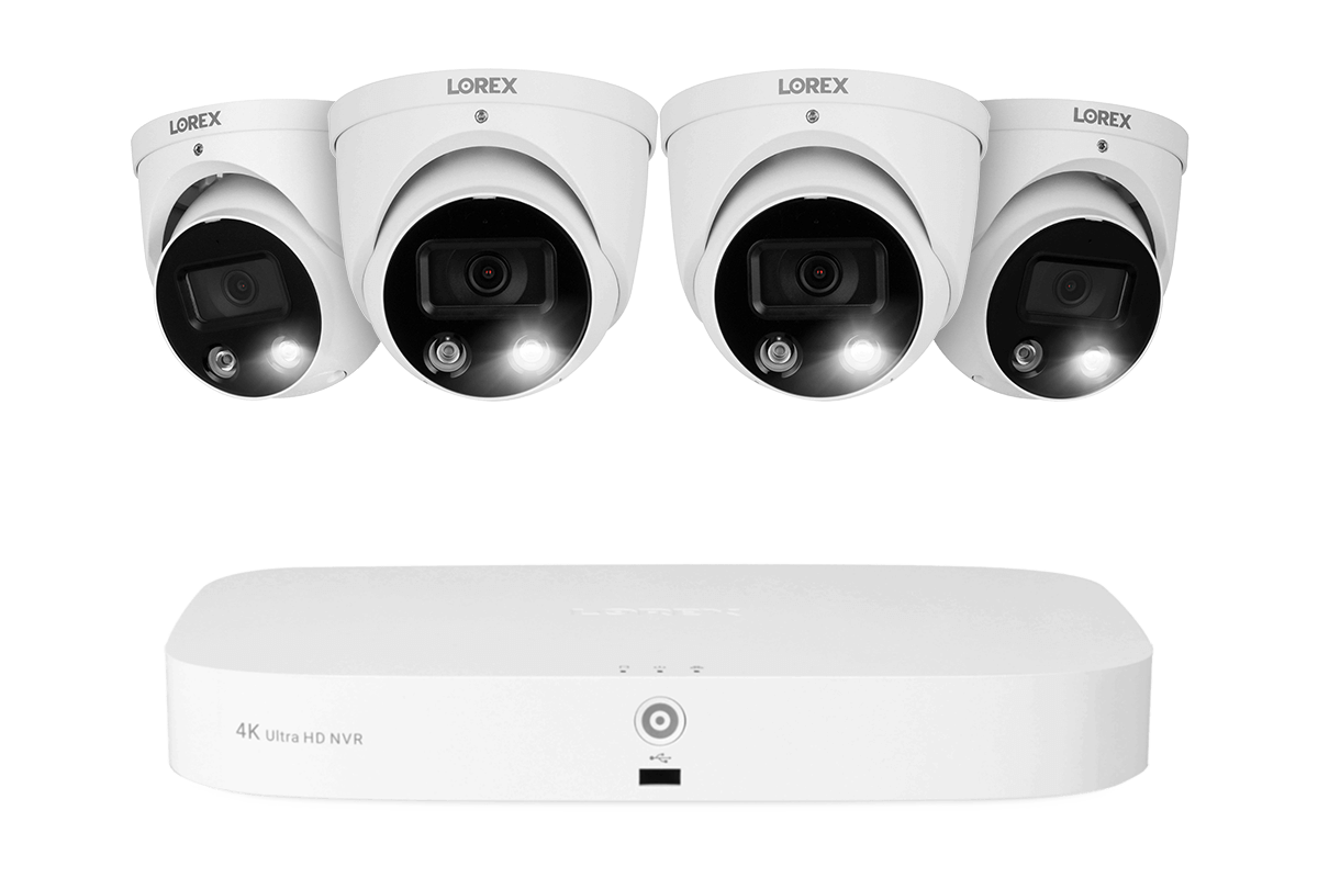 Lorex 8-Channel 2TB Fusion Network Video Recorder with 4K Ultra HD Smart Deterrence Dome Cameras