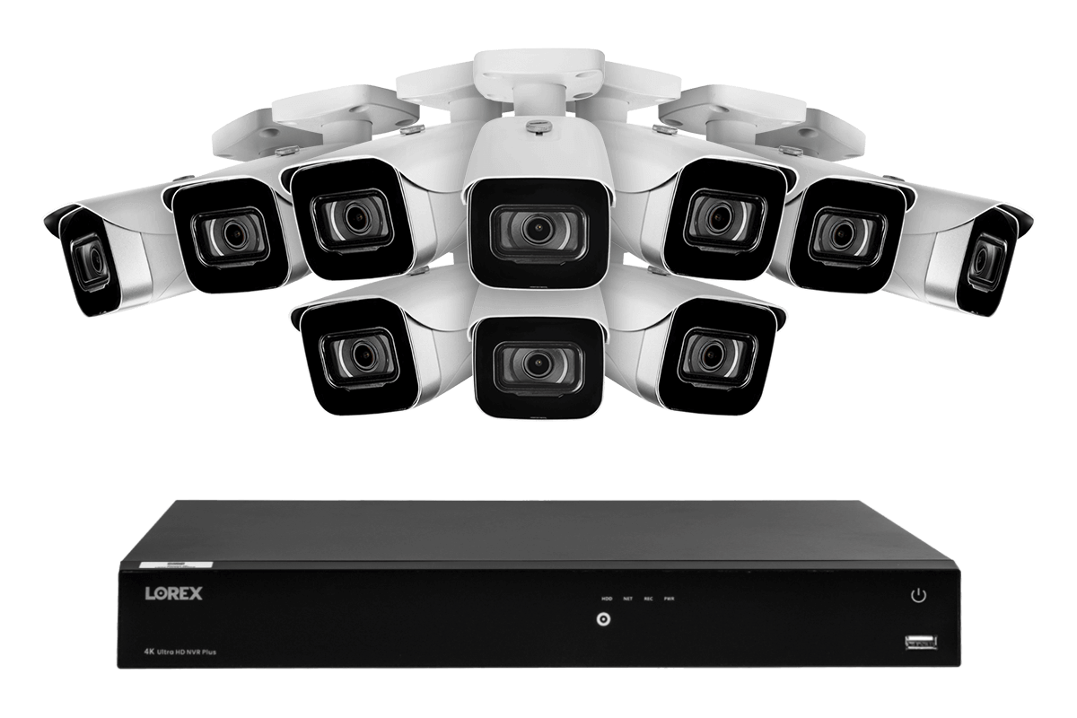 Lorex Fusion 4K 16-Channel 3TB NVR Wired System with IP Security Bullet Cameras