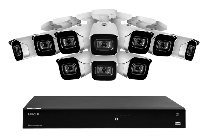 Lorex Fusion 4K 16 Channel 3TB NVR CCTV Wired System with IP Security Bullet Cameras