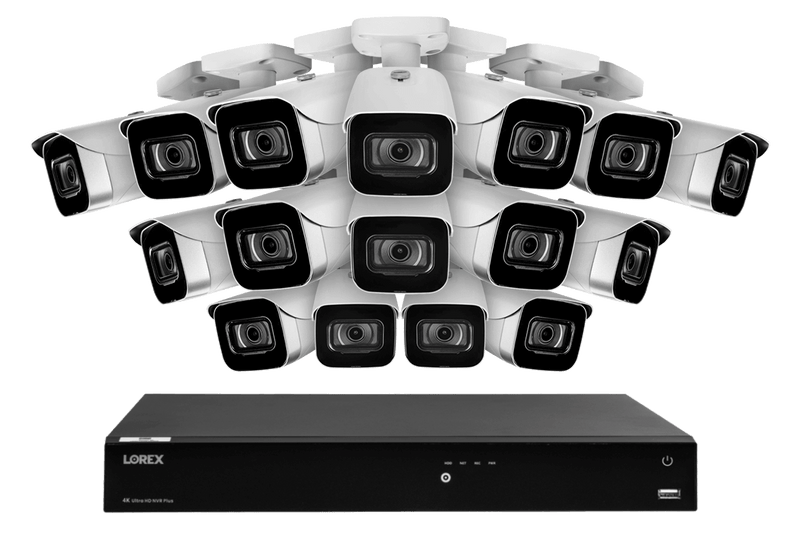 Lorex Fusion 4K 16-Channel 3TB NVR Wired System with IP Security Bullet Cameras
