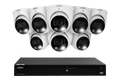 Lorex Fusion 4K 16-Channel 3TB NVR Wired System with IP Dome Cameras Featuring Smart Deterrence and 2-Way Audio