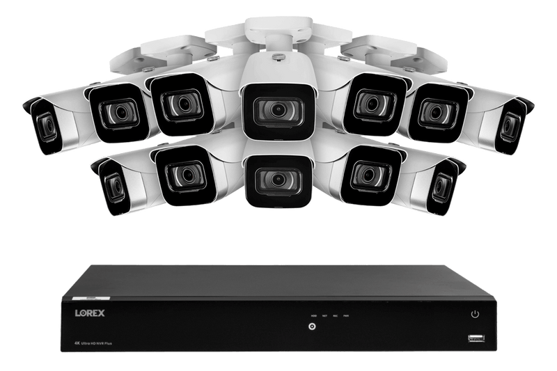 Lorex Fusion 4K 16-Channel 3TB NVR Wired System with IP Security Bullet Cameras