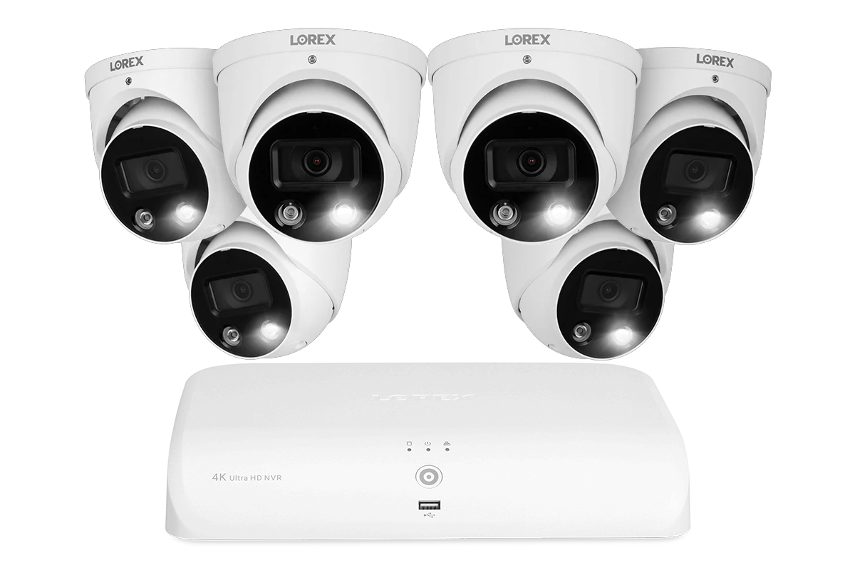 Lorex 16-Channel (8 Wired 8 Fusion Wi-Fi) 2TB Fusion Network Video Recorder with 4K Ultra HD Smart Deterrence Dome Cameras - 6