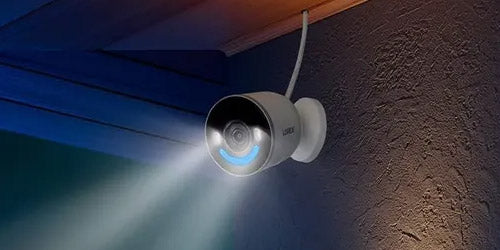 Lorex 4K Spotlight Wi-Fi Security Camera on house exterior