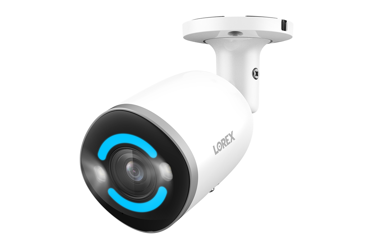 Lorex 4K Smart Security Lighting Deterrence Bullet AI PoE IP Wired Camera