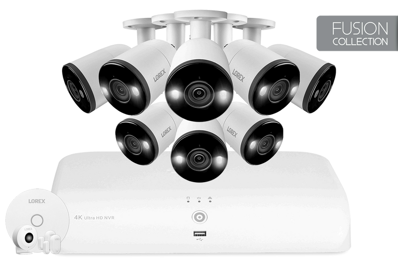 4K Smart Deterrence Wired NVR Security System with Fusion Capabilities, Smart Motion Detection Plus and Smart Sensor Kit