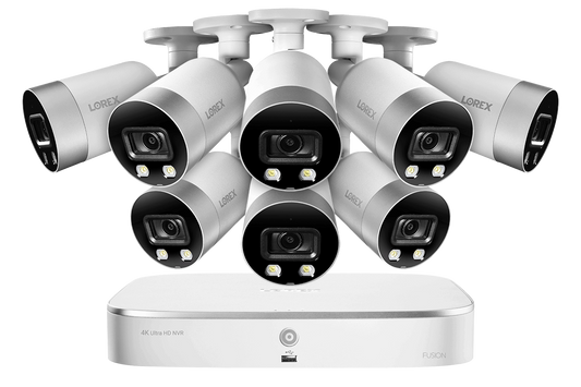 4K Ultra HD 8-Channel IP CCTV System with 8 Smart Deterrence 4K (8MP) Cameras and Smart Motion Detection