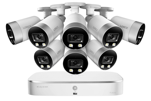 4K Ultra HD 8-Channel IP CCTV System with 8 Smart Deterrence 4K (8MP) Cameras and Smart Motion Detection