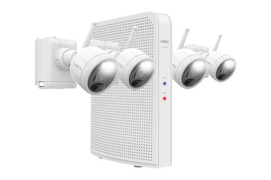Lorex 2K 8-Channel 1TB NVR System with Four Outdoor Battery Security Cameras