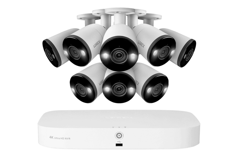 Lorex 8-Channel 2TB Fusion Network Video Recorder with 4K Ultra HD Smart Deterrence Cameras