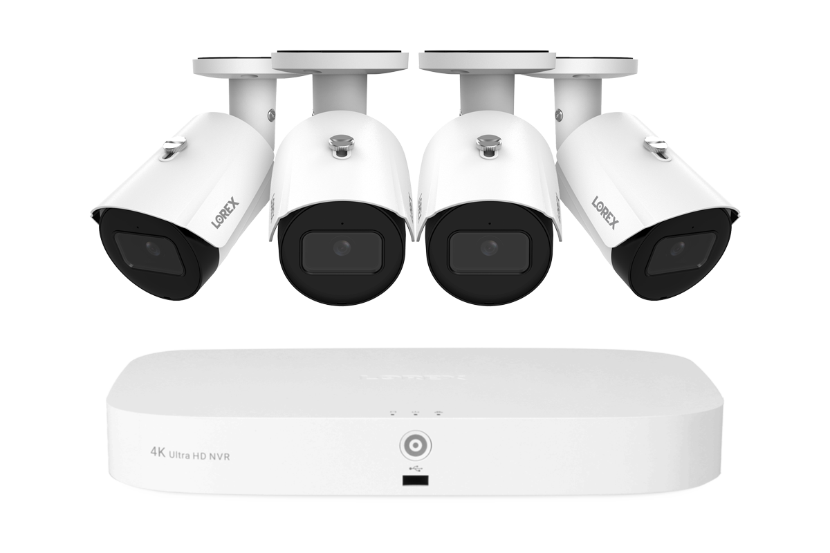 Fusion Series 4K 16 Camera Capable Wired NVR System A14 IP Bullet Cameras