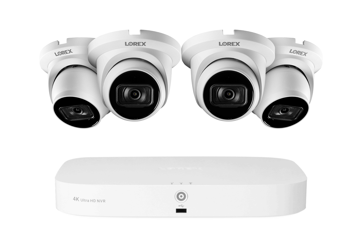 Fusion Series 4K 16 Camera Capable Wired NVR System A14 IP Dome Cameras