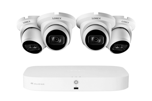 Lorex Fusion Series 4K 16 Camera Capable (8 Wired + 8 Fusion Wi-Fi) 2TB Wired NVR System with A14 IP Dome Cameras