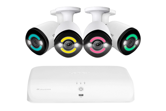 Lorex Fusion 4K 16-Channel 2TB Wired NVR System with Smart Security Lighting Cameras