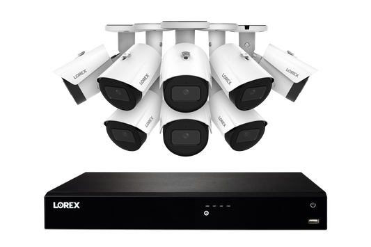 Lorex Fusion Series 4K 16 Camera Capable 3TB Wired NVR System with A14 IP Bullet Cameras