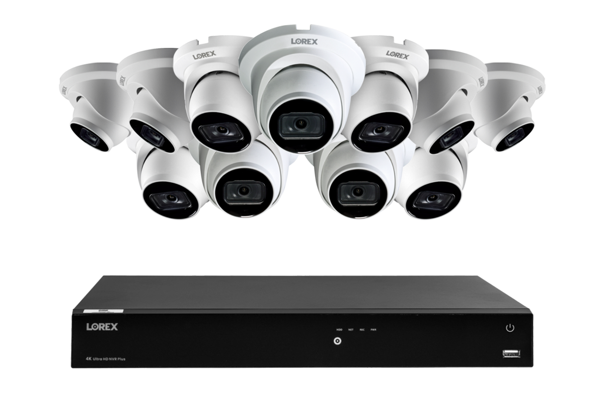 A14 Series - 4K IP (PoE) Wired Security Cameras with Fusion Series NVR