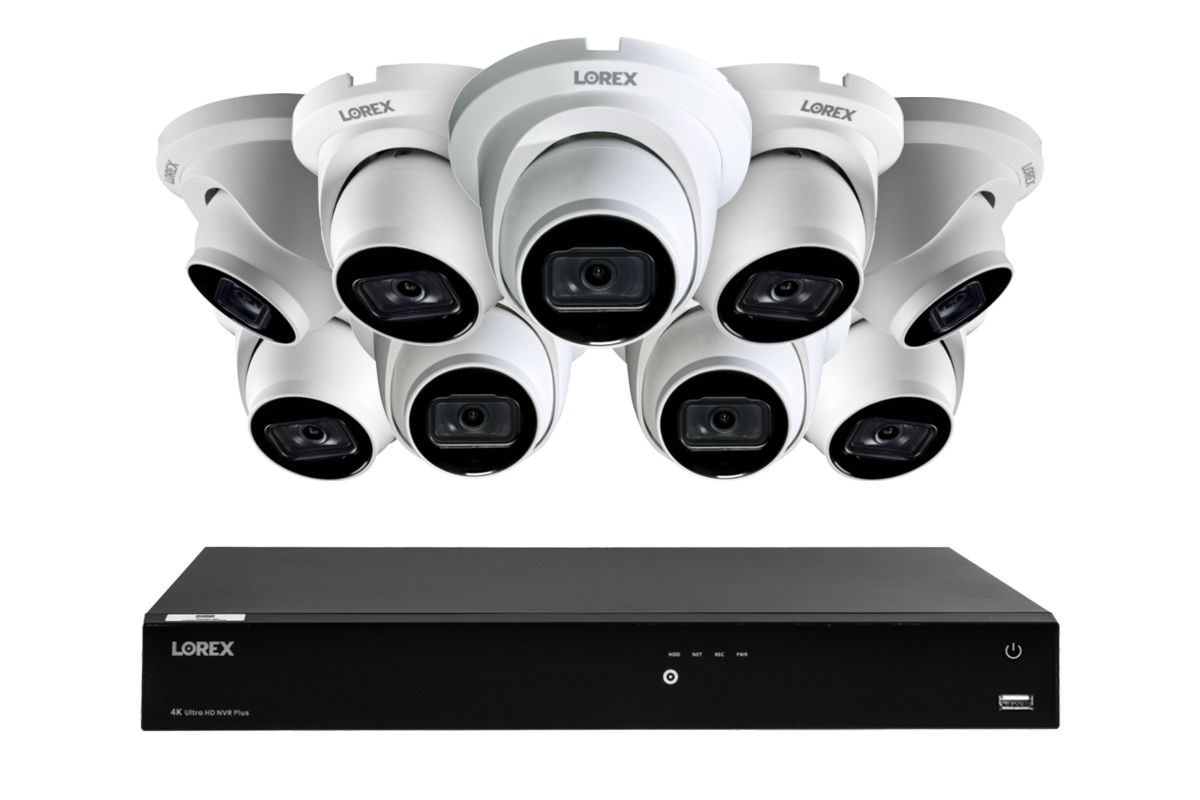 A14 Series - 4K IP (PoE) Wired Security Cameras with Fusion Series NVR