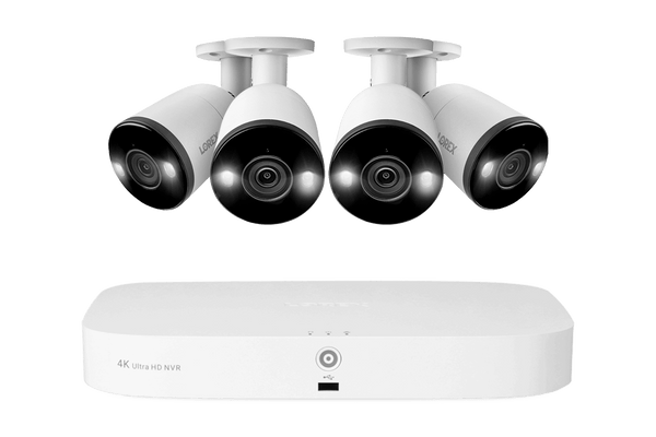 Lorex 8-Channel 2TB Fusion Network Video Recorder with 4K Ultra HD Smart Deterrence Bullet Cameras