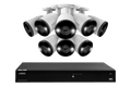 Lorex Fusion 4K 16-Channel 3TB NVR CCTV Wired System with IP Bullet Cameras Featuring Smart Deterrence and 2-Way Audio