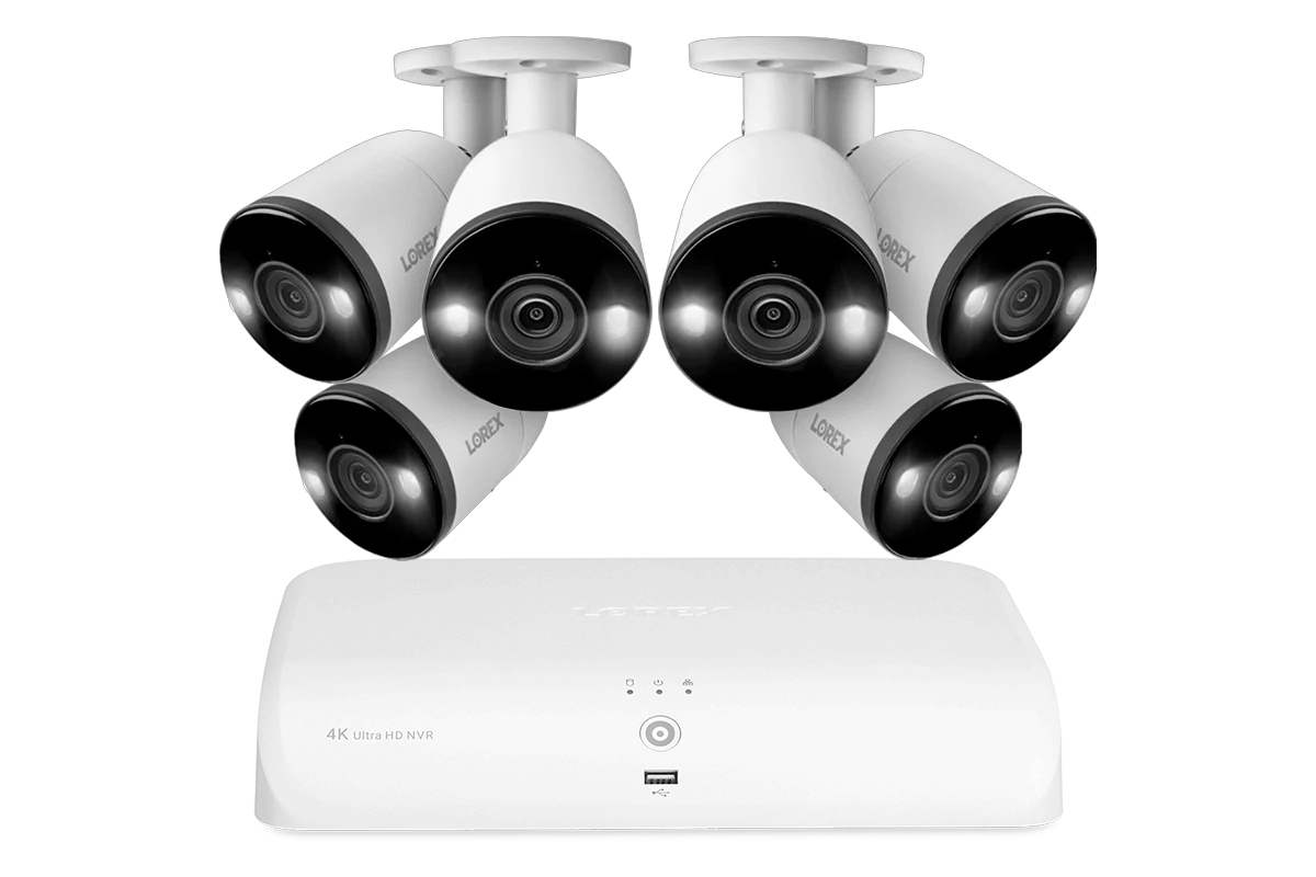 Lorex 8-Channel 2TB Fusion Network Video Recorder with 4K Ultra HD Smart Deterrence Cameras