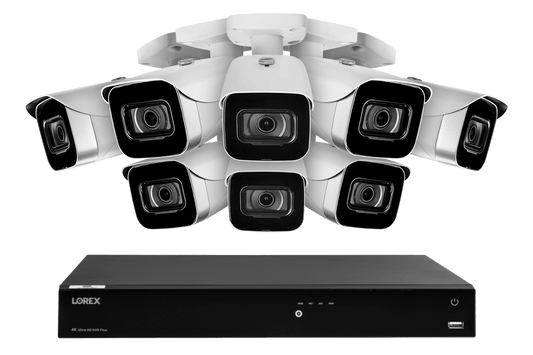 Lorex Fusion 4K 16-Channel 3TB NVR CCTV Wired System with IP Security Bullet Cameras