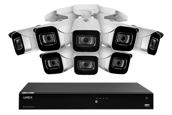 Lorex Fusion 4K 16-Channel 3TB NVR CCTV Wired System with IP Security Bullet Cameras
