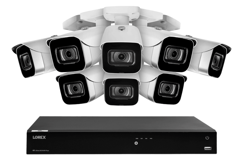 Lorex Fusion 4K 16-Channel 3TB NVR CCTV Wired System with IP Security Bullet Cameras