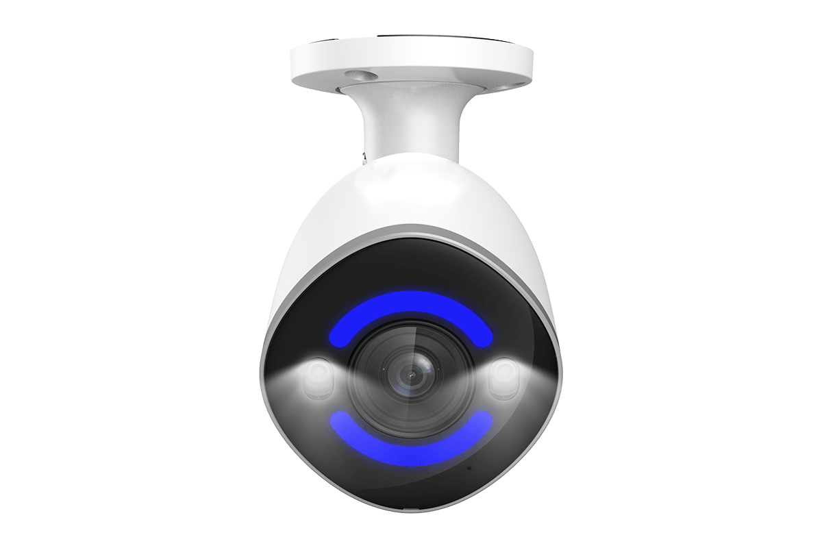 Lorex 4K Smart Security Lighting Deterrence Bullet AI PoE IP Wired Camera - E895AB